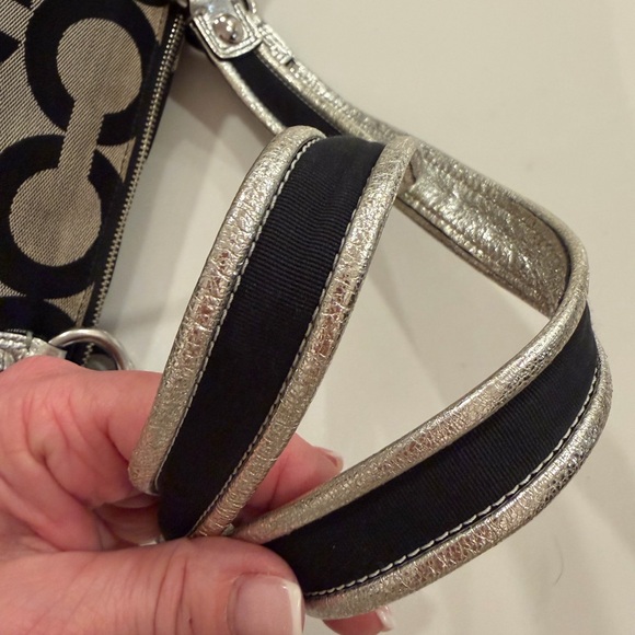 COACH•vintage #15331 poppy art glam Y2K jacquard tote bag EUC - Picture 8 of 12